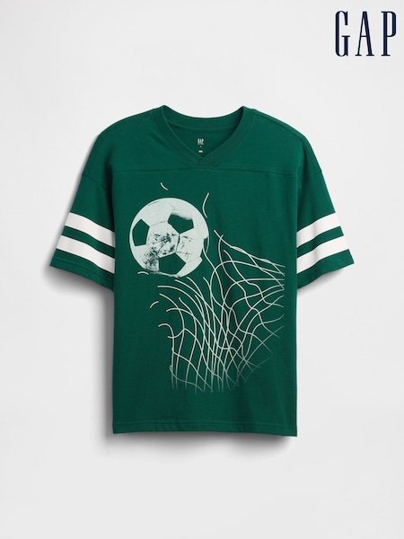 Gap Green Varsity Crew Neck Short Sleeve T-Shirt (4-13yrs) (H17783) | £14
