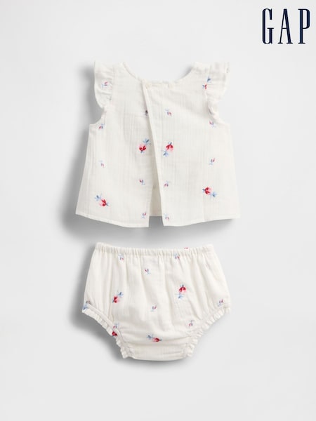 Gap White Crinkle Gauze Outfit Set (Newborn-24mths) (H17871) | £0