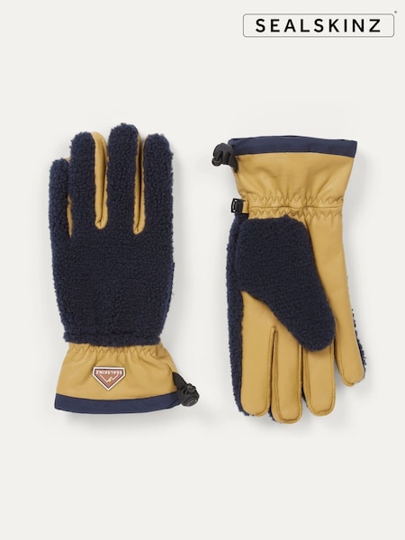Sealskinz Blue Garvestone Waterproof Sherpa Fleece Hiking Gloves (H17873) | £75