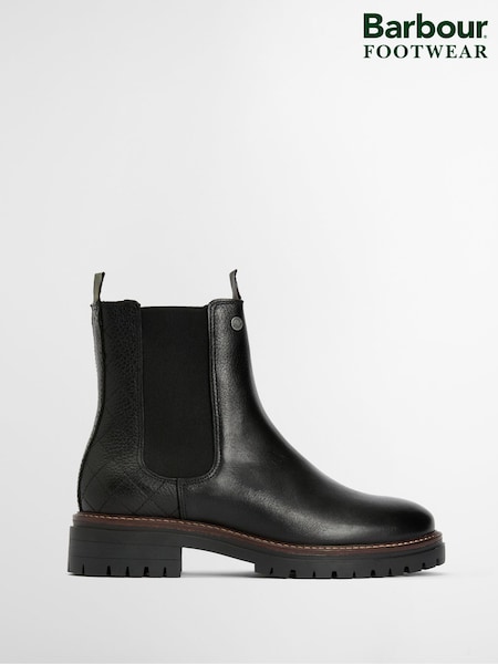 Barbour® Black Evie Leather Chelsea Boot (H17900) | £135