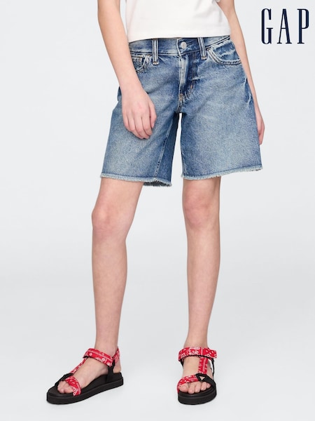 Gap Mid Wash Blue Low Rise Stride Denim Bermuda Shorts (5-13yrs) (H17905) | £25