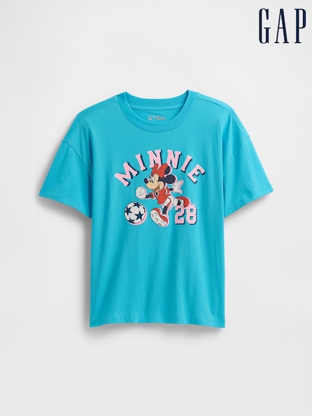 Gap Blue Disney Minnie Mouse Crew Neck T-Shirt (4-13yrs) (H17910) | £16