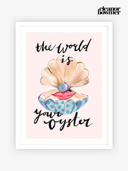 Eleanor Bowmer White The World is Your Oyster Framed Art (H17916) | £50