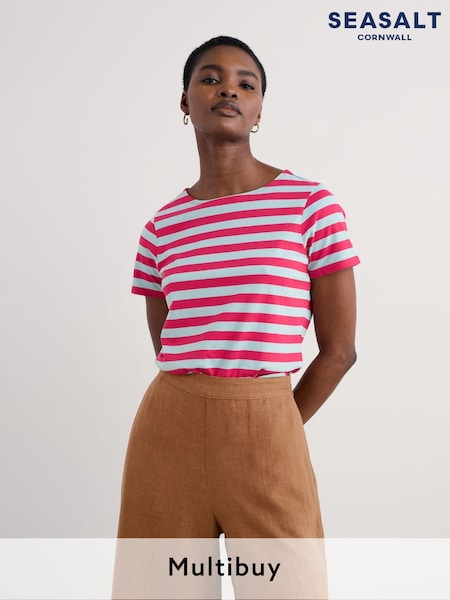 Seasalt Cornwall Red Sailor 100% Cotton T-Shirt (H17971) | £28