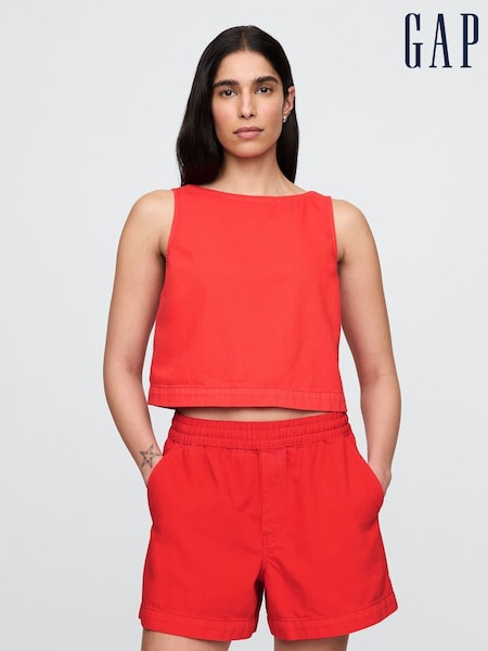 Gap Red UltraSoft Denim Shell Vest Top (H18052) | £0