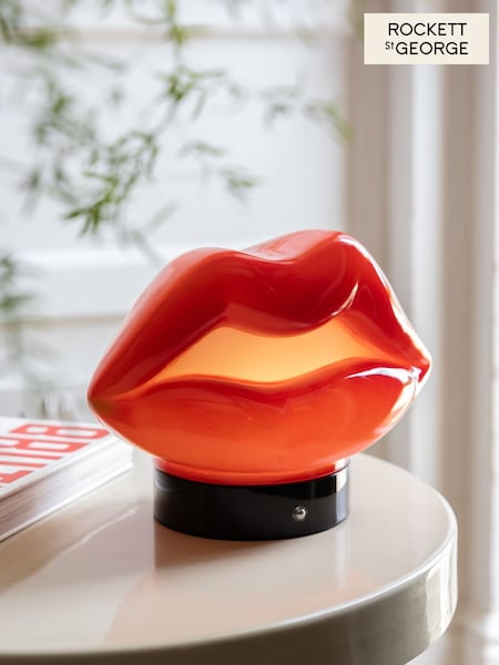 Rockett St George Red Rechargable Lips Table Lamp (H18325) | £90