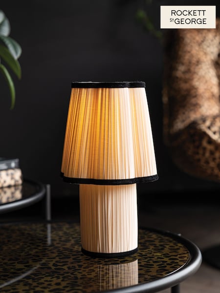 Rockett St George Cream/Black Rechargeable Mayfair Table Lamp (H18326) | £60