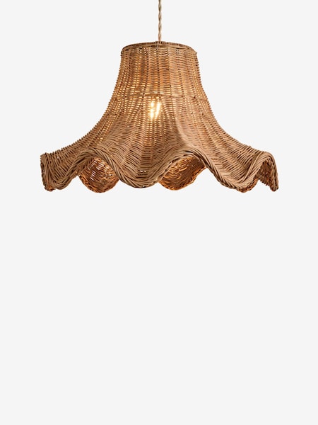 Nina Campbell Natural Frances Rattan Easyfit Shade Ceiling Light (H18343) | £85