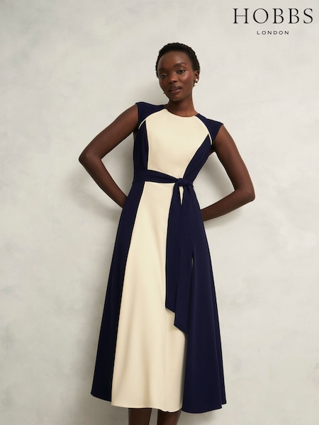 Hobbs Blue Petite Andrea Dress (H18430) | £0