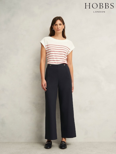 Hobbs Blue Kimmi Crop Trousers (H18432) | £89