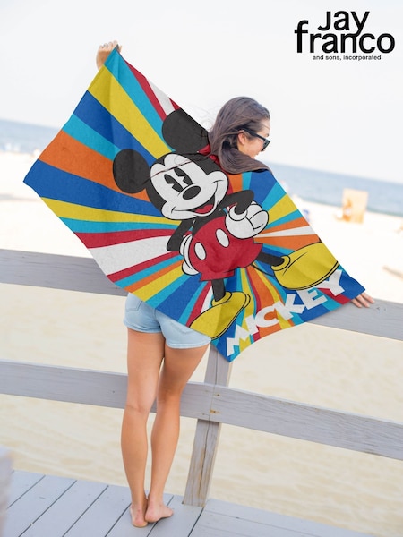 Jay Franco Blue Disney Mickey Mouse Cotton Beach Towel (H18458) | £19