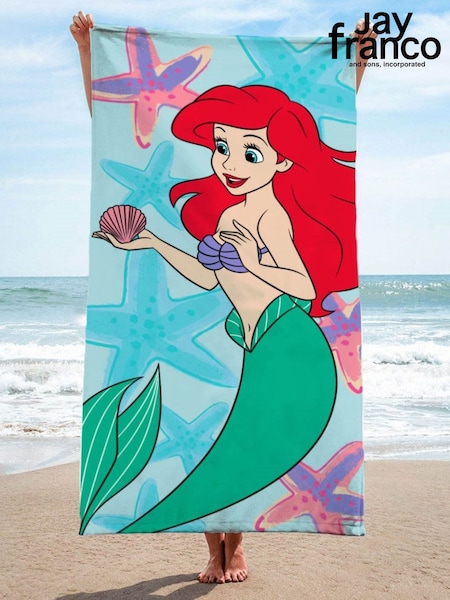Jay Franco Blue Disney The Little Mermaid Ariel Cotton Beach Towel (H18462) | £19