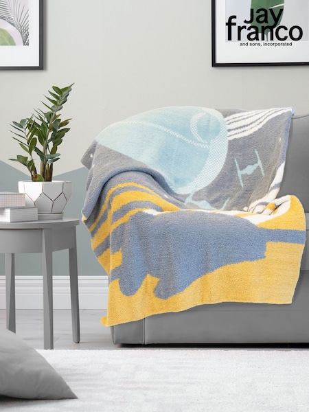 Jay Franco Grey Star Wars Millennium Falcon Fluffy Throw Blanket (H18477) | £35