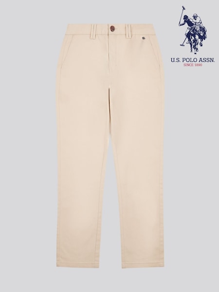U.S. Polo Assn Natural Womens Chino Trousers (H18523) | £55
