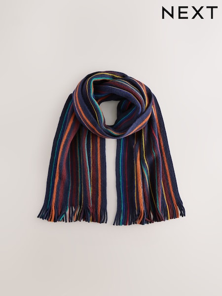 Multi Stripe Knitted Scarf (H18552) | £16