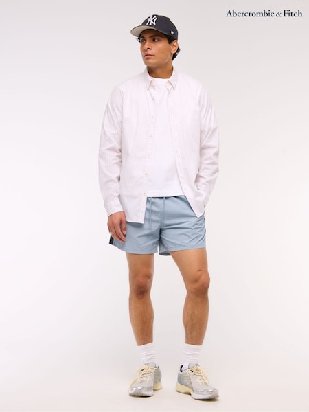Abercrombie & Fitch Relaxed Nylon Stripe Shorts (H18727) | £45