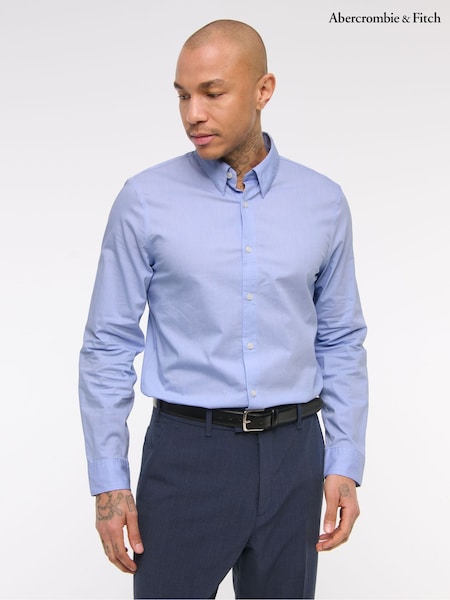 Abercrombie & Fitch Long Sleeve Blue Shirt (H18744) | £52