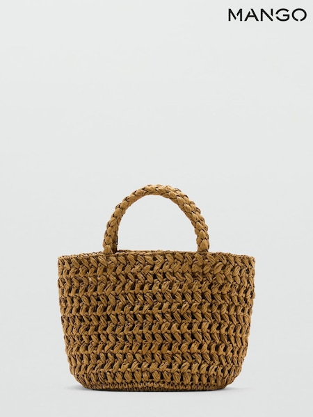 Mango Green Jute Bucket Bag (H18789) | £46