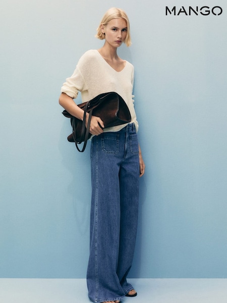 Mango Blue Wide Leg Jeans (H18790) | £46
