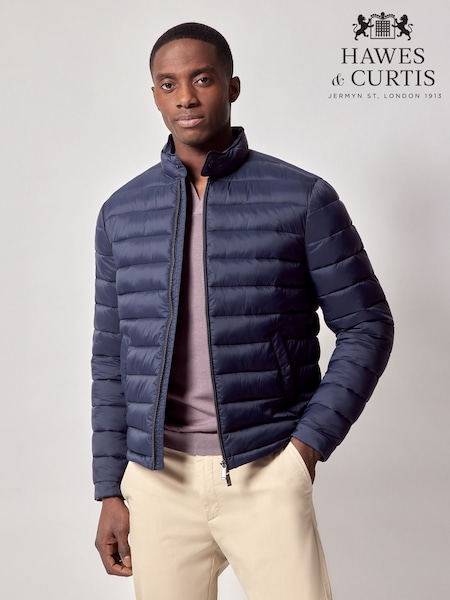 Hawes & Curtis Blue Lightweight Padded Jacket (H18860) | £129