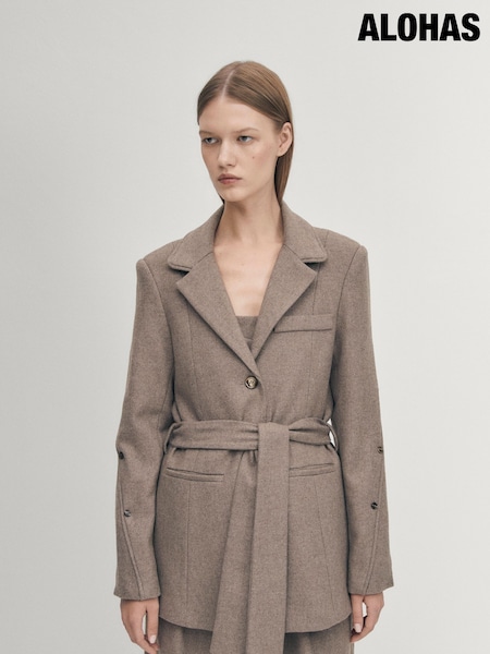 Alohas Natural Beth Taupe Blazer (H18872) | £289