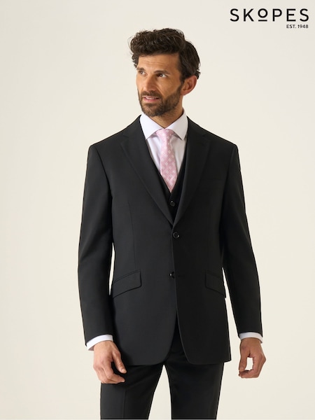 Skopes Black Tailored Fit Wool Rich Darwin Suit Jacket (H18885) | £130