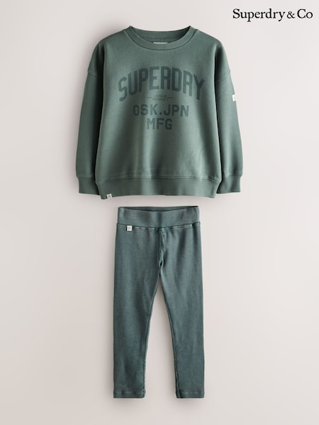 Superdry Washed Green Leggings Set (H19000) | £33 - £37