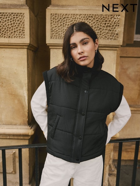 Black Padded Gilet (H19044) | £48