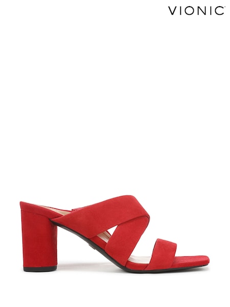Vionic Wide Fit Merlot Heeled Sandals (H19059) | £140