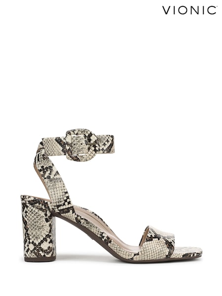 Vionic Cream Zinfandel Wide Fit Ankle Strap Sandals (H19067) | £140