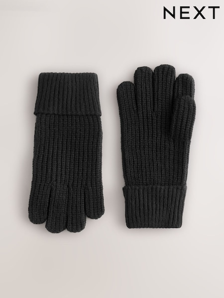 Black Knitted Gloves (3-16yrs) (H19079) | £6 - £7