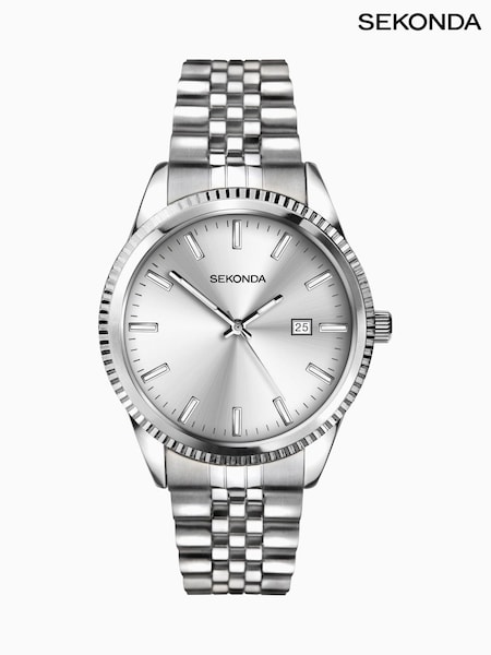Sekonda Mens Classic 40mm King Watch Stainless Steel Bracelet Dial (H19192) | £55