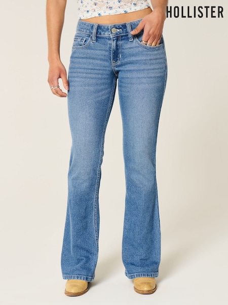 Hollister Blue Low Rise Flare Jeans (H19275) | £40