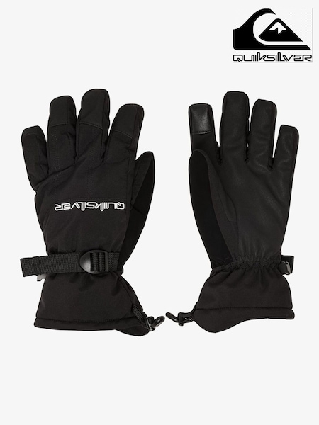 Quiksilver Black Mission Logo Ski Gloves (H19303) | £50
