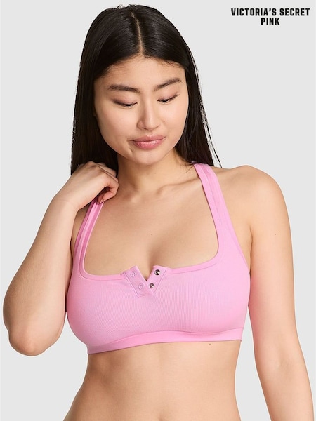 Victoria's Secret PINK Pink Lollipop Cotton Dorm Bralette (H19317) | £19