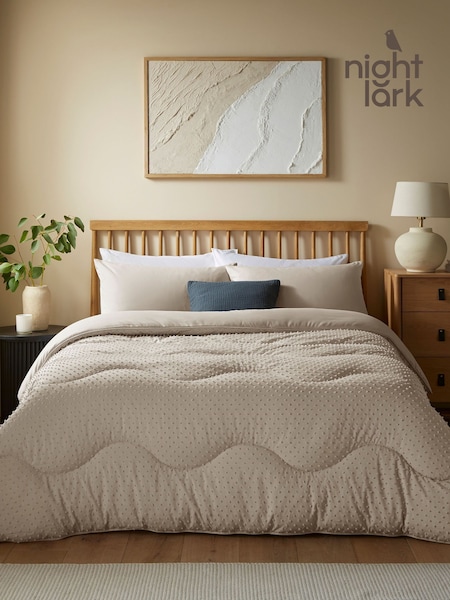 Night Lark Natural Oat 4.5 Tog Coverless Duvet and Pillowcase Set (H19371) | £55 - £95