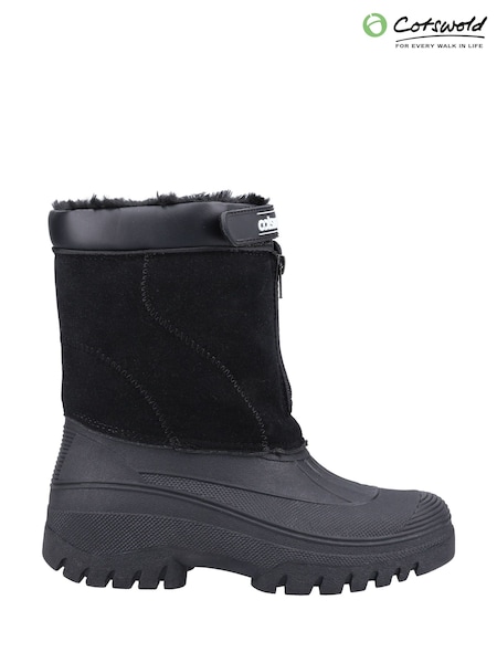 Cotswolds Venture Waterproof Winter Black Boots (H19448) | £50