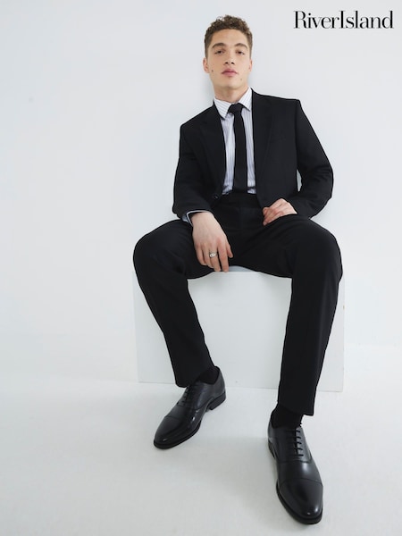 River Island Black Tailored Trousers (H19460) | £40