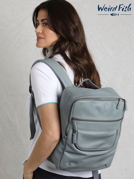 Weird Fish Blue Apperly Plain Backpack (H19522) | £55