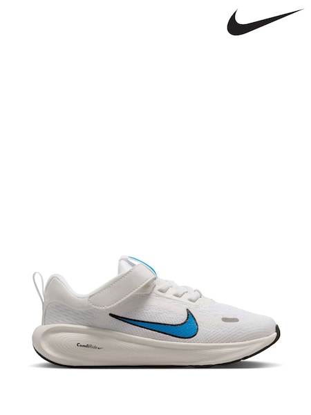 Nike White/Blue Junior Stellar Ride Trainers (H19896) | £43