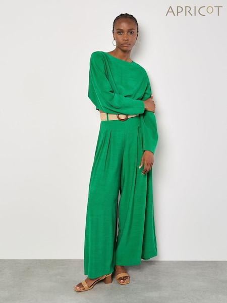 Apricot Green Cuff Crop Open Back Batwing Top (H19933) | £35