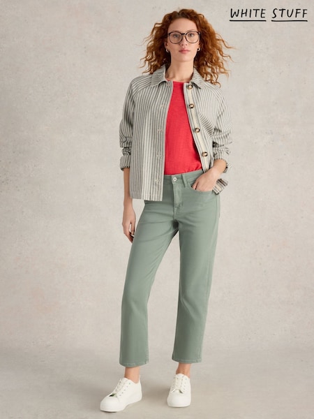 White Stuff Green Blake Straight Crop Jeans (H19956) | £47