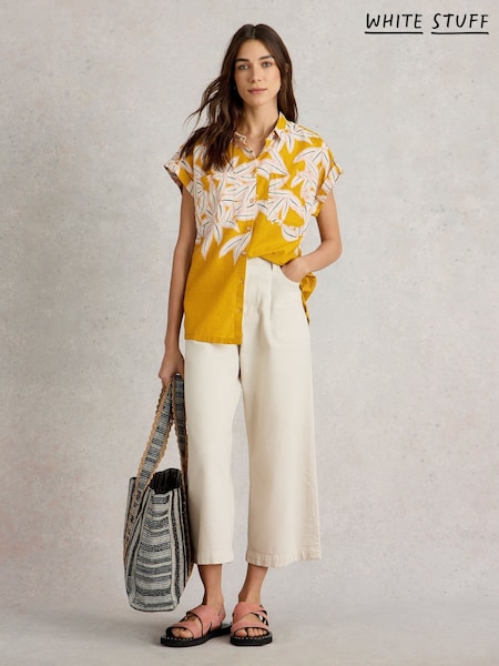 White Stuff Yellow Ellie 100% Organic Cotton Shirt (H19966) | £45