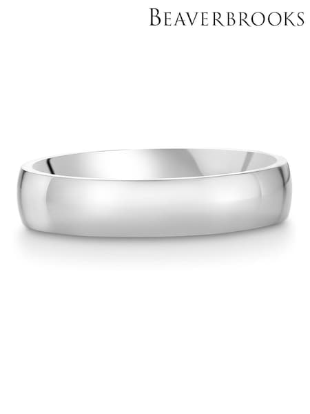 Beaverbrooks Silver 5mm Men's Ring (H19979) | £175