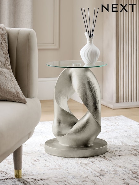 Silver Loop Side Table (H20013) | £125