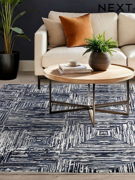 Blue Kuza Portrait Lustre Rug (H20035) | £79 - £559