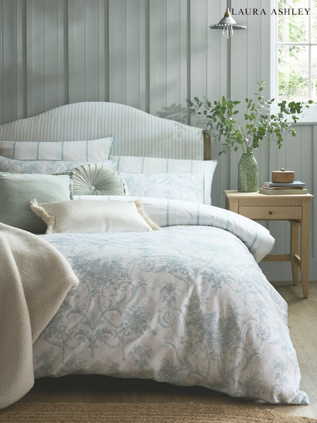 Laura Ashley Seaspray Tuileries 200 Thread Count Duvet Cover and Pillowcase set (H20089) | £50 - £90