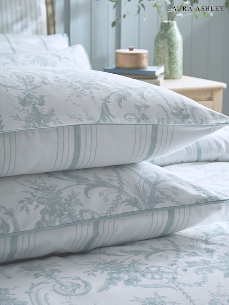 Laura Ashley Set of 2 Seaspray Tuileries 200 Thread Count Pillowcases (H20099) | £22