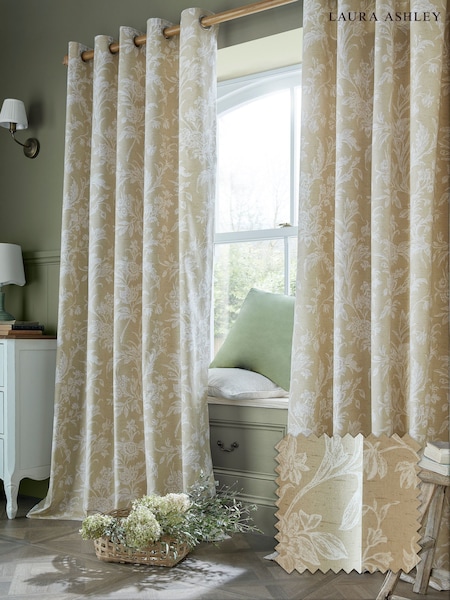 Laura Ashley Caramel Lloyd Eyelet Curtains (H20105) | £45 - £180