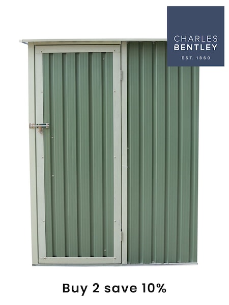 Charles Bentley Green 4.7ft x 3ft Metal Garden Shed (H20157) | £236